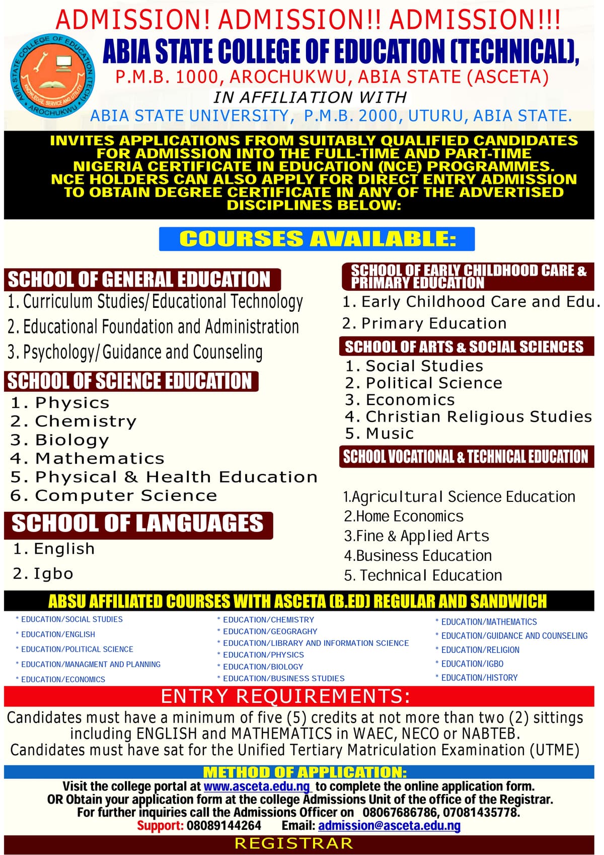Admissions Open 2025
