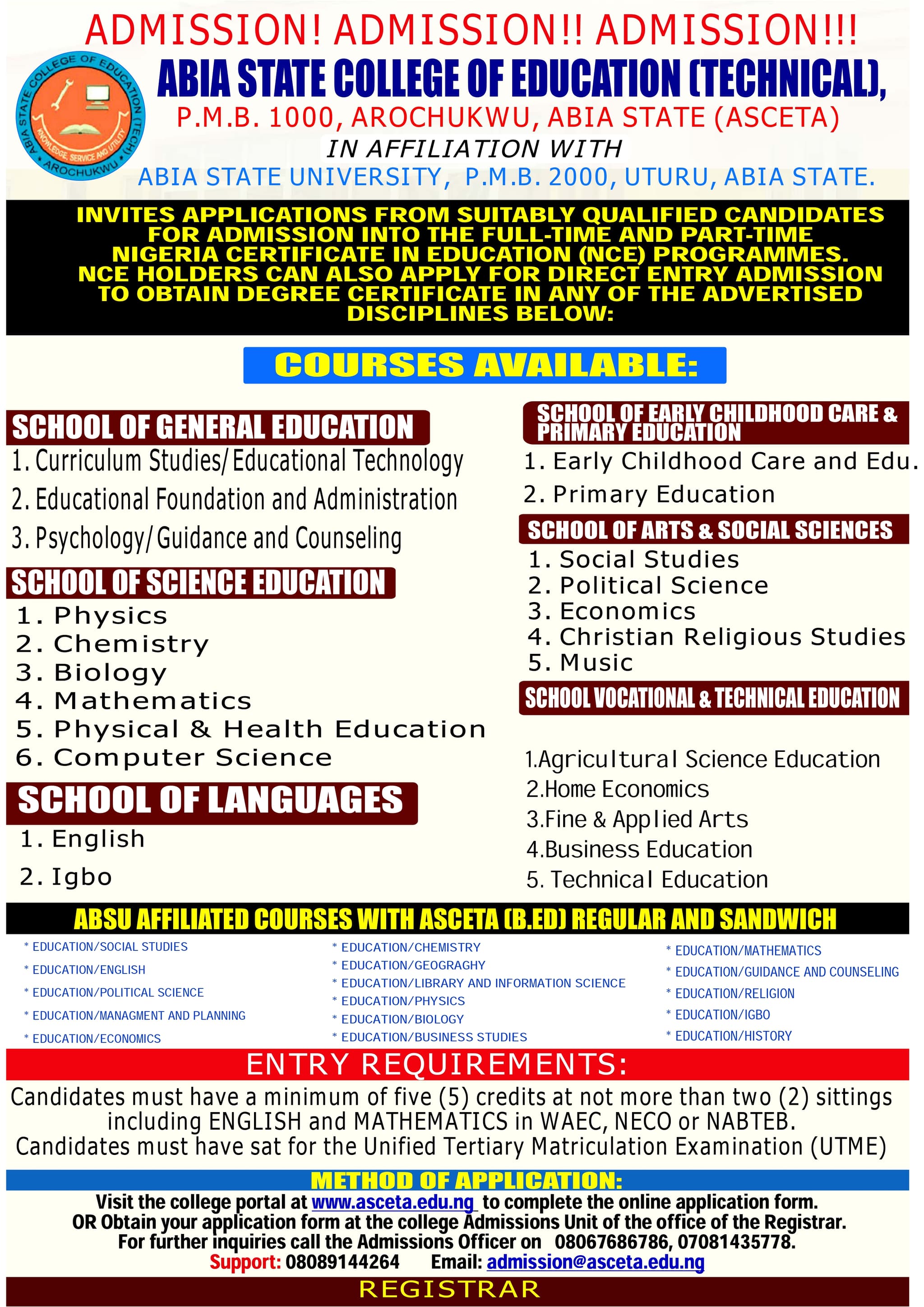Admission Poster